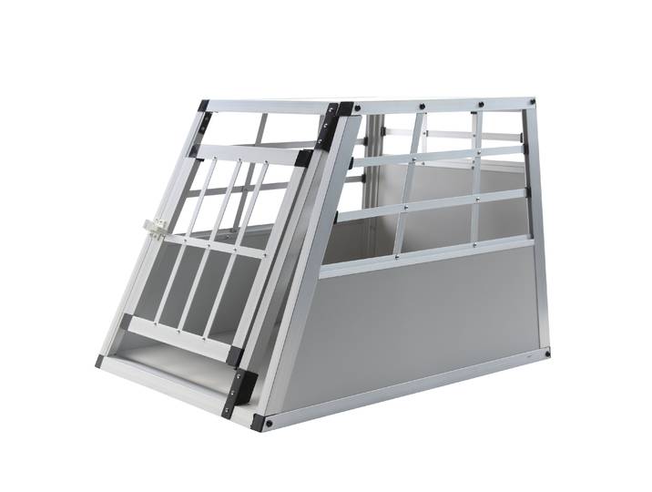 Hundebox Alu S grau
