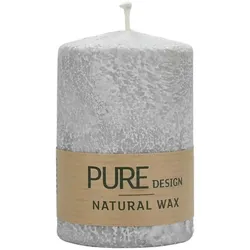 PURE Design Natural Wax Kerze - silbergrau 90x60