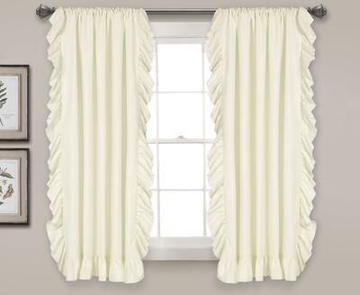 The Gray Barn Gila Ruffled Edge Curtain Panel Pair