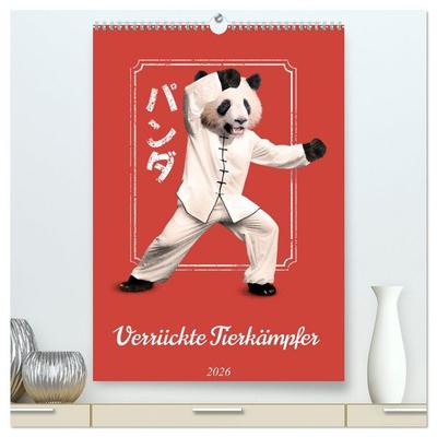 Verrückte Tier Kämpfer (hochwertiger Premium Wandkalender 2026 DIN A2 hoch), Kunstdruck in Hochglanz