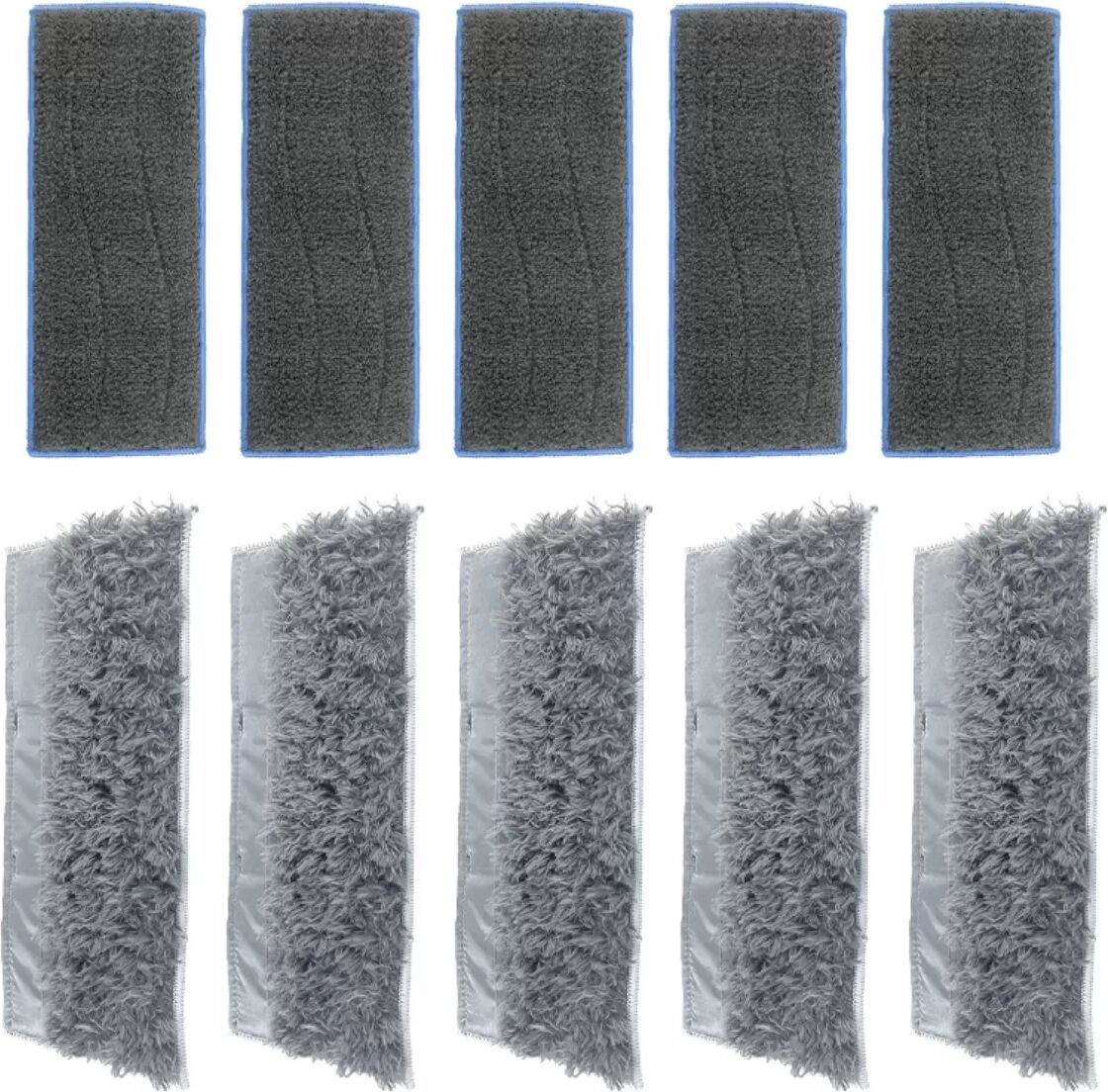 INF Mop-Pads kompatibel mit iRobot Braava Jet M6 – 10er Set (5 Nass + 5 Trocken), Polyester Nylon Faser, Grau