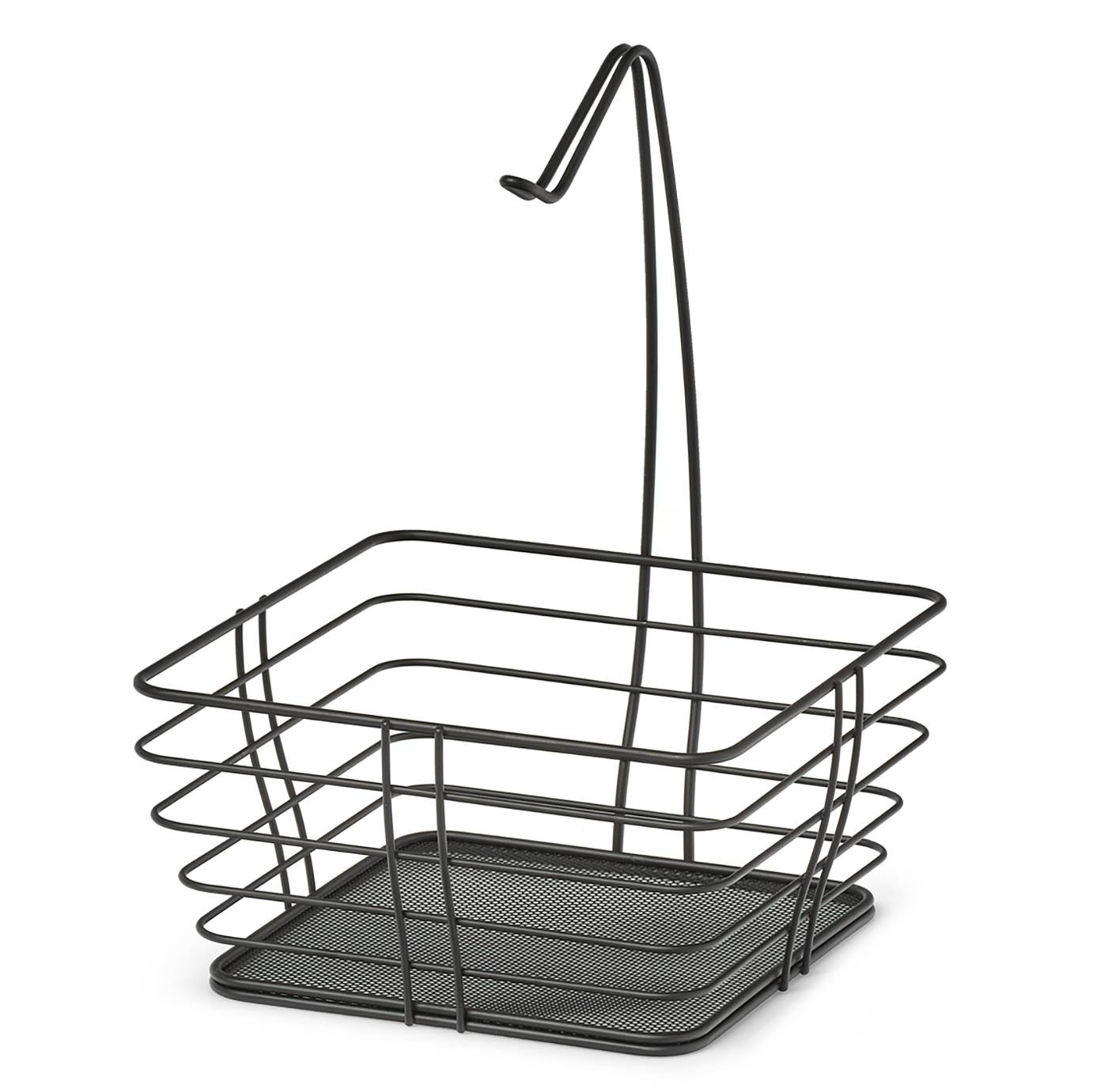 home24 Fruitmand Brohman Fruitmand in zwart metaal B: 26 cm, D: 36 cm, H: 26 cm