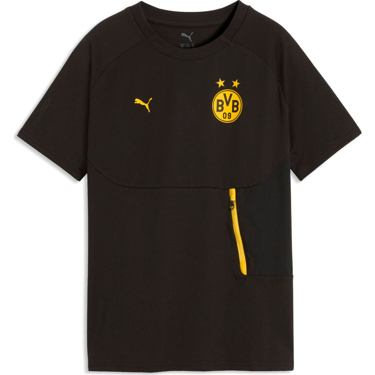Puma BVB Pumatech Pocket Tee Jr puma black-faster yellow (07) 152 786504-07-152