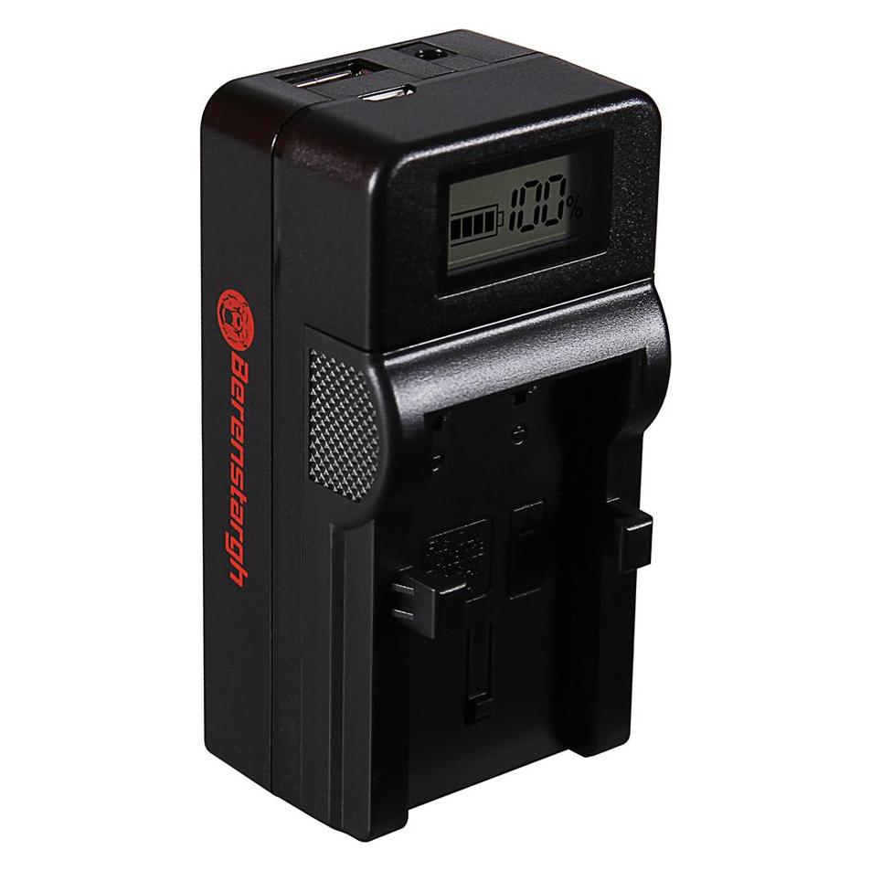Berenstargh Synchron USB Ladegerät f. Olympus Li-10B Camedia C50 Zoom C5000 Zoom C60 Zoom C760 Ultra (Kamera Akku Ladegerät) (61064040)