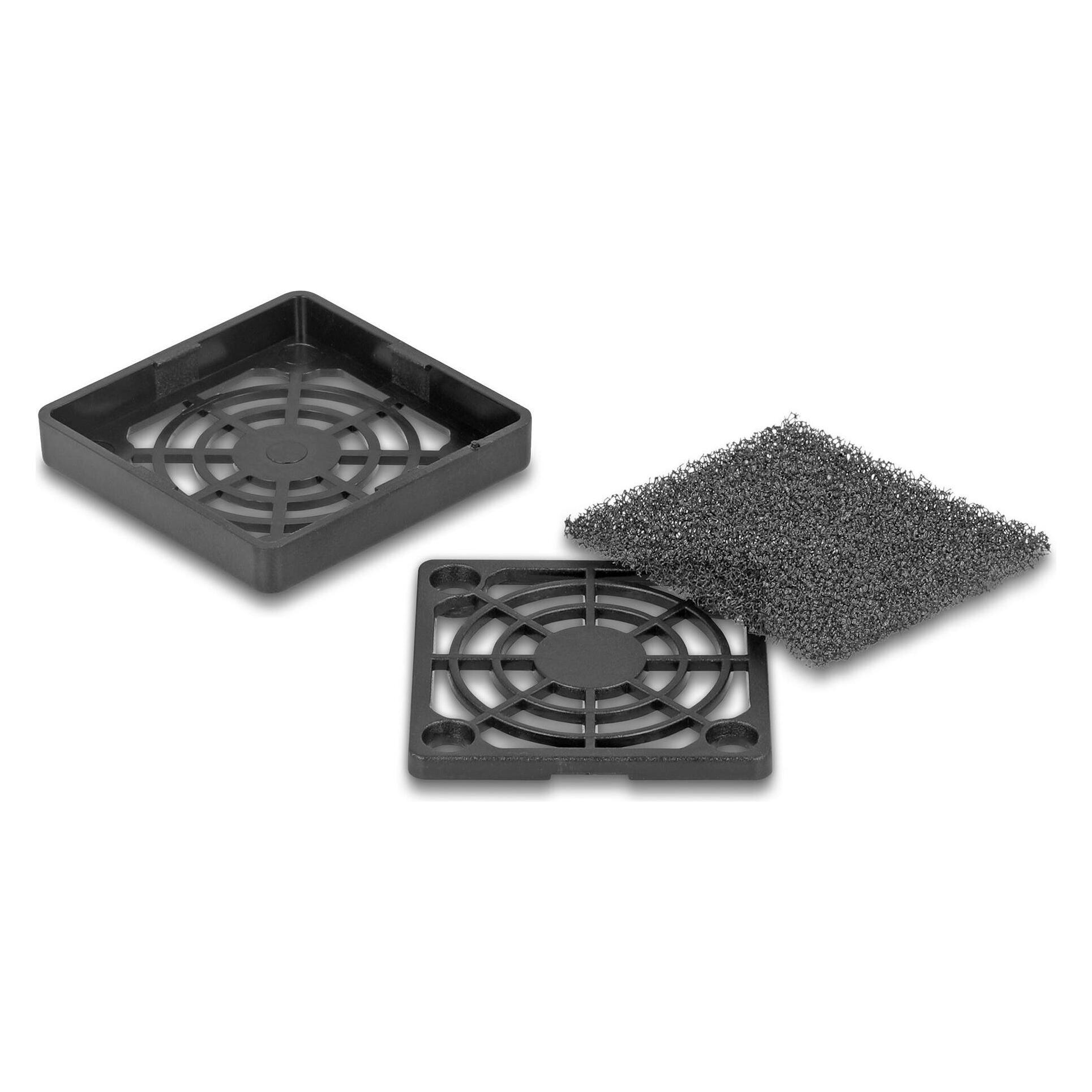 Delock Lüftergitter mit Staubfilter 40 x 40 mm schwarz (67309)