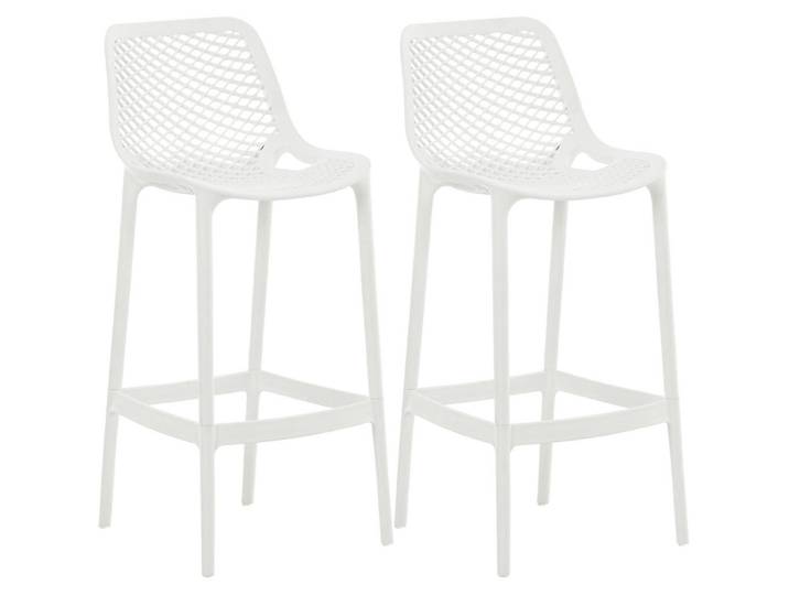 CLP Barhocker 2er Set Kunststoff Weiß, 45x105x53 cm, Esszimmer, Barmöbel, Barhocker