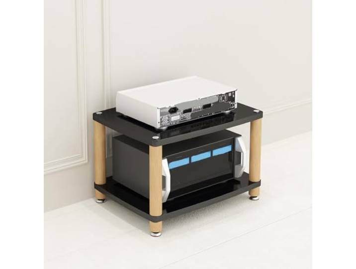 Audio Rack, 2-4 Ebenen Stereo-Schrank mit Separaten Stauraumfächern Offenes regaldesign, geteilte stauraumbereiche, audiokomponenten ordnung, stabile stütze, für audiobereiche