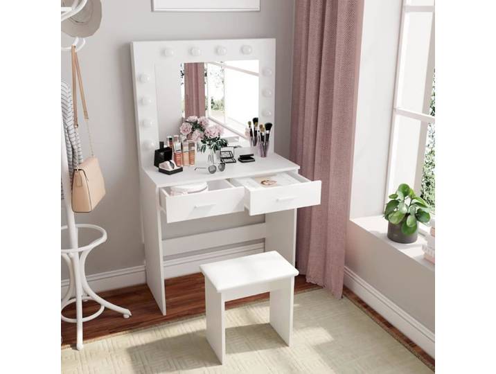 Coiffeuse Pour Femme avec Miroir Éclairé