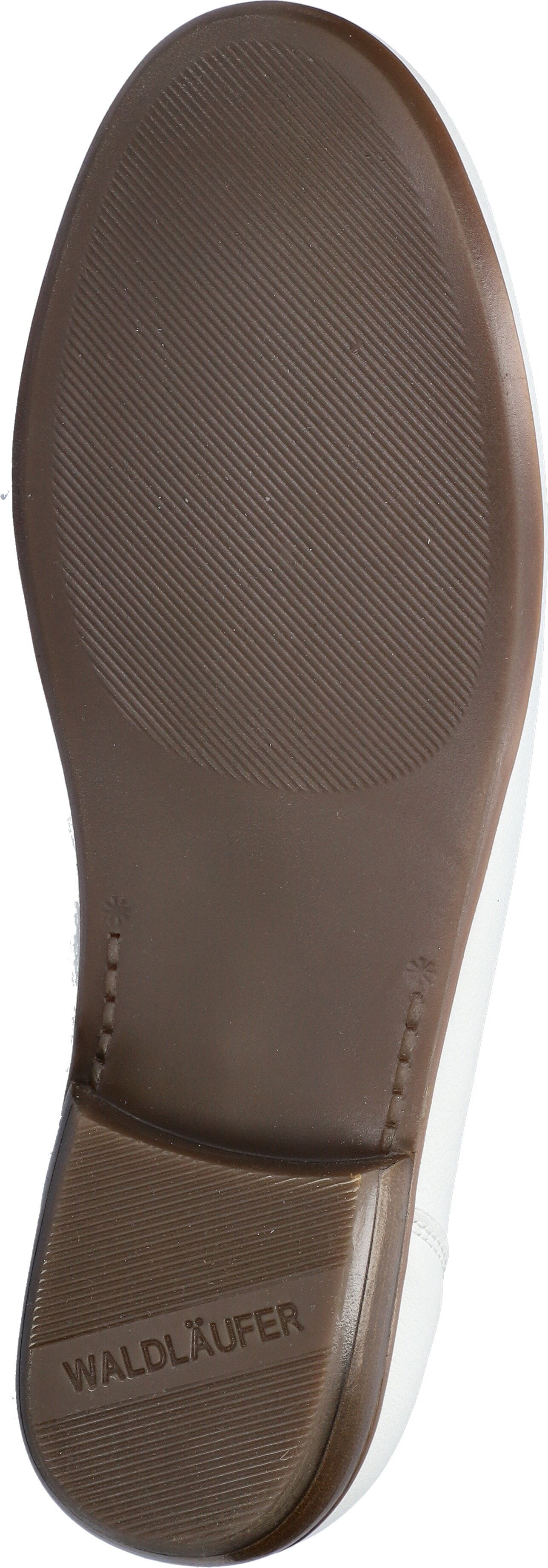 Mokassin WALDLÄUFER "Hina", Damen, Gr. 6,5, Leder, weiß, Nappaleder, unifarben, Schuhe Mokassin, Slipper, Bequemschuh, Schlupfschuh