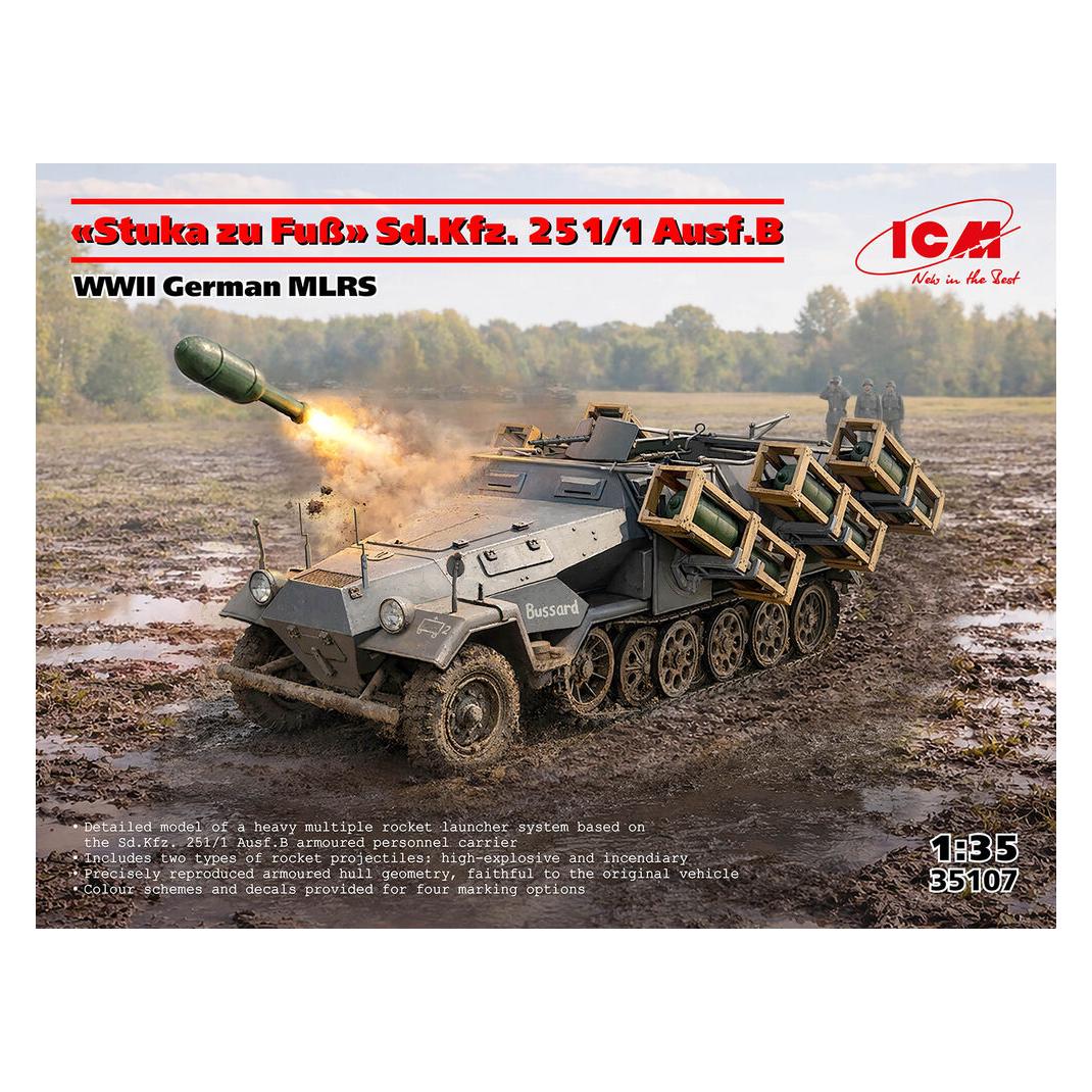 ICM Stuka zu Fuss Sd.Kfz. 251/1 Ausf.B, WW II German MLRS (35107)