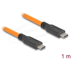 DeLOCK USB 5 Gbps Kabel USB Type-C Stecker zu USB Type-C Stecker für Tethered Shooting 1 m orange