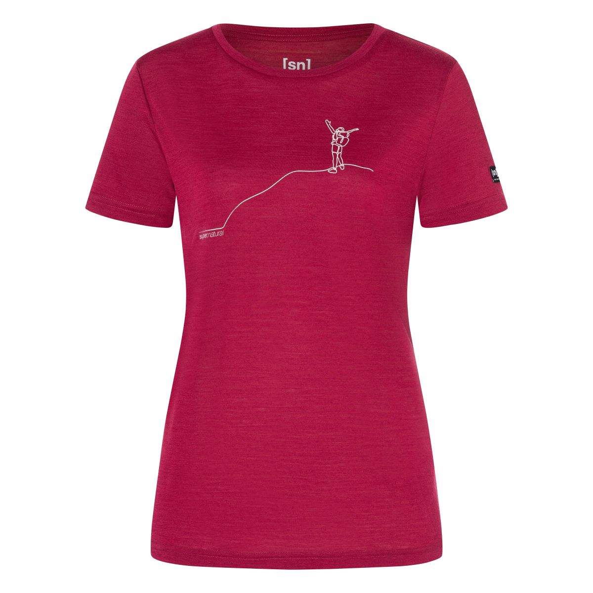 Super.Natural W Bergglück Tee beet red/feather grey (12I) M SNWP0307112IM