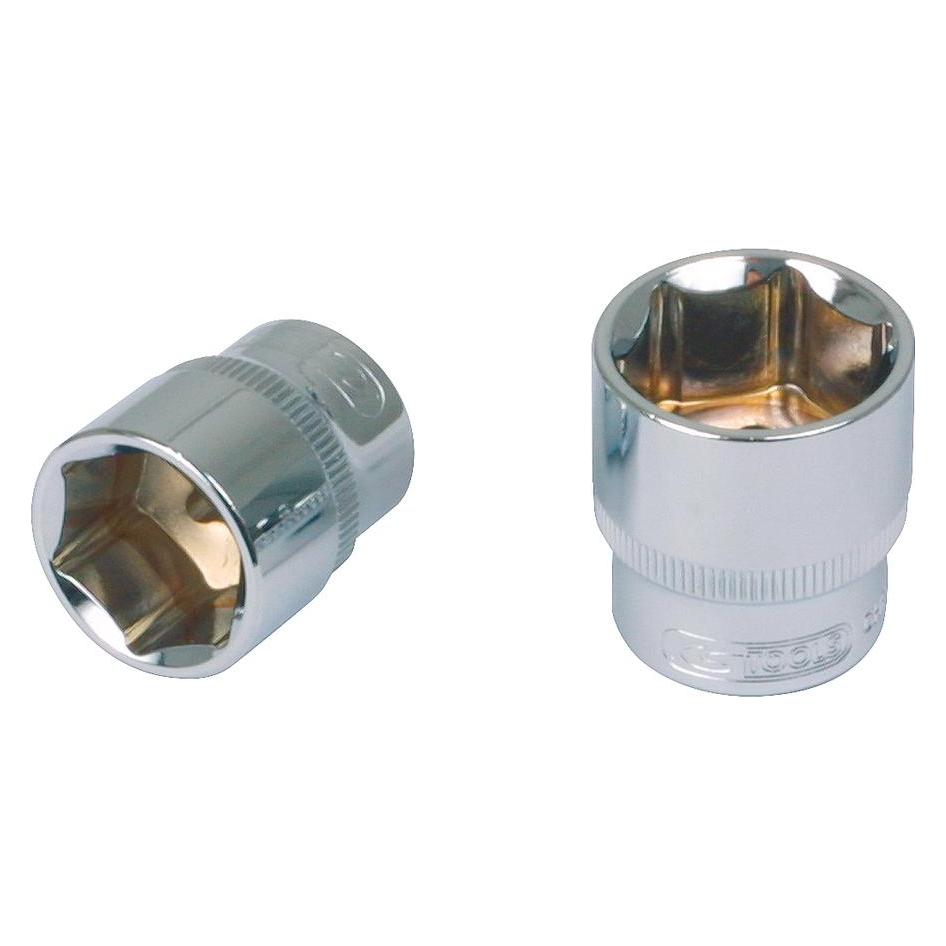 KS Tools Werkzeuge-Maschinen GmbH 1/2 CHROMEplus Sechskant-Stecknuss, 21mm, auf Hänger (21 mm) (918.1221-E)