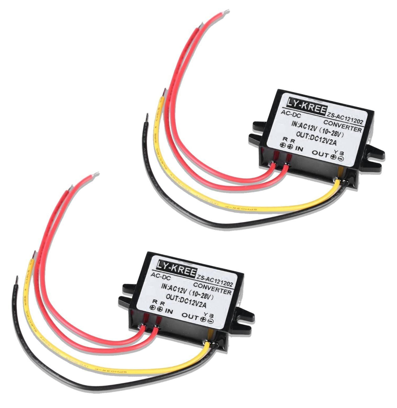 2 stuks AC DC stroomomvormer 12V voor waterpompen en camera's Lustrens