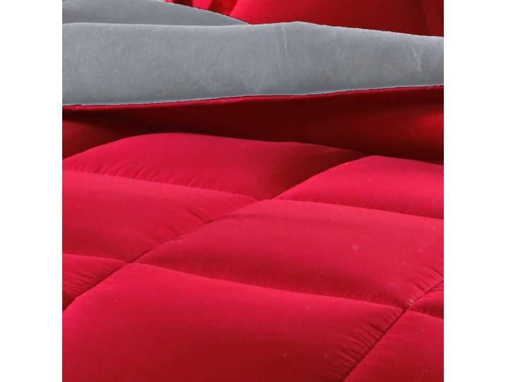 Couette très chaude en polyester rouge 240x220cm