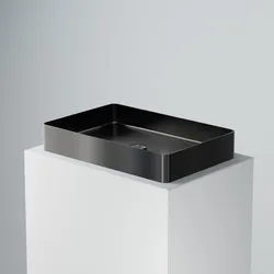 Steinberg Serie 442 Waschtisch Aufsatzbecken aus Edelstahl, gunmetal, 442 7110 GM 442 7110 GM