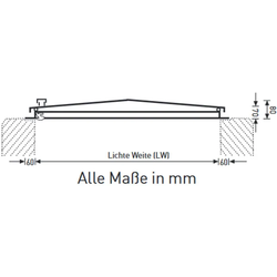 Zarges Brunnenabdeckung in eckiger Form aus Stahl ohne Isolierung 625 mm x 625 mm