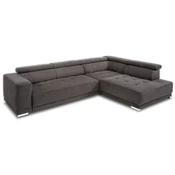 SOMETA Ecksofa Cocoon Stoff Schwarz