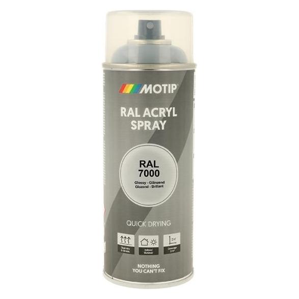 Motip Acryl Lack Spray HG RAL 7000 fehgrau 400ml (400 ml) (07146)