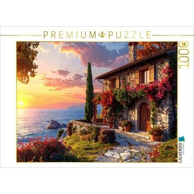 CALVENDO Puzzle Sonnenuntergang am Meeresufer | 1000 Teile Lege-Größe 64x48cm Foto-Puzzle für glückliche Stunden