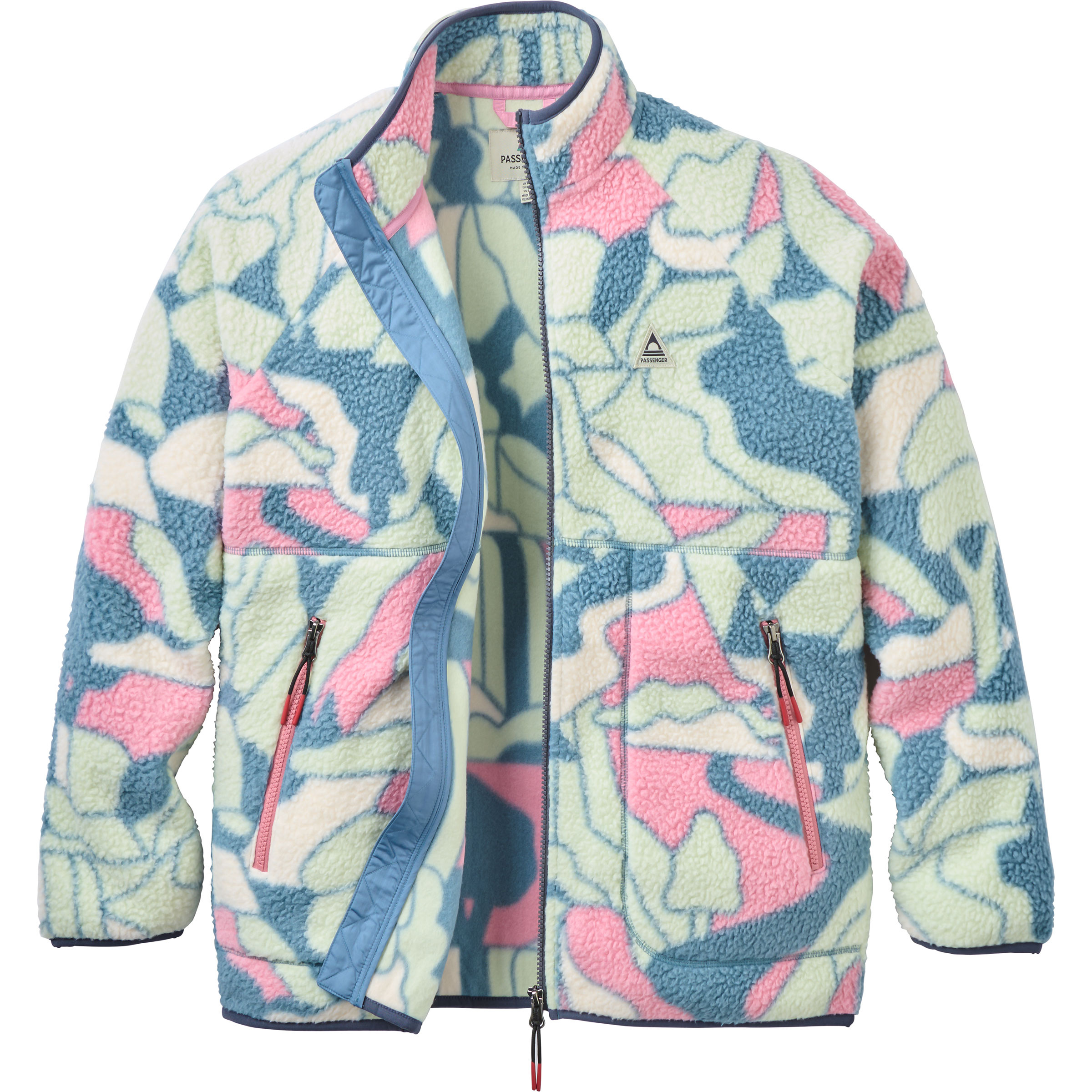 Passenger Home Sherpa Fleece Damen Fleecejacke gruen Größe M Lifestyle Schnell trocknend