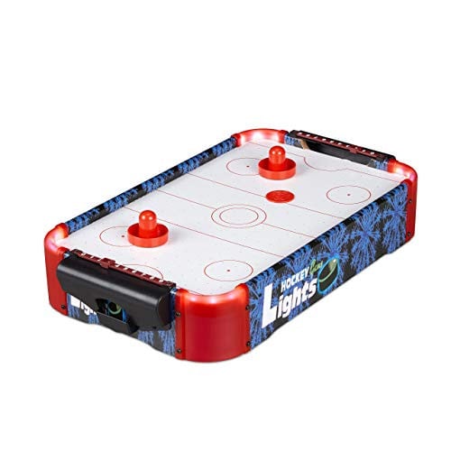 Relaxdays Airhockeytafel voor competitief spel, multicolor