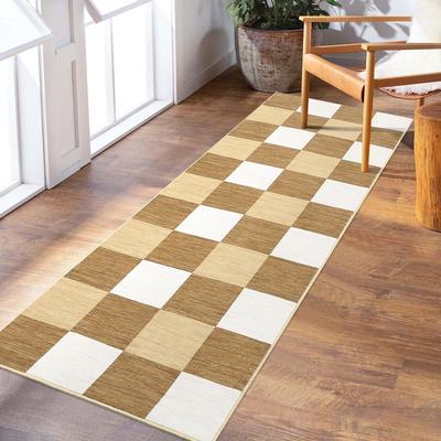 Garvee Soft Modern Checkered Checkerboard Area Rug