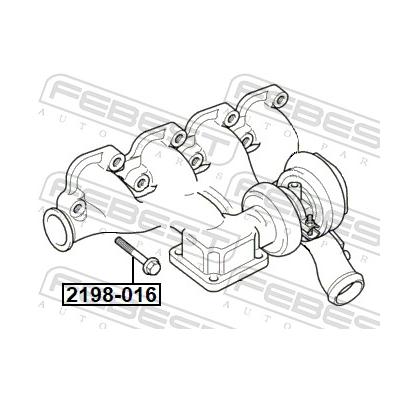 FEBEST Schraube, Abgaskrümmer 2198-016 für Ford