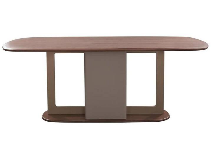 Xlmoebel Esstisch Moderner grauer Esstisch aus Holz im ovalen Design für Esszimmer, Made in Europa