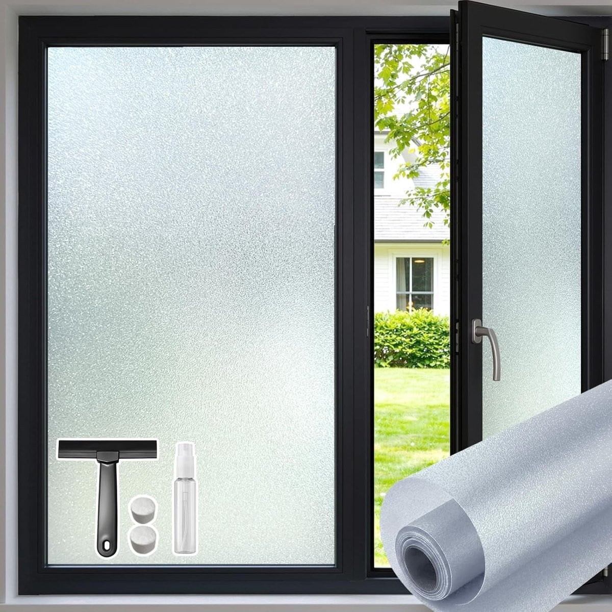 Zelfklevende Privacy Folie voor Raam - Mat Satijn met UV Bescherming, 44 x 150 cm