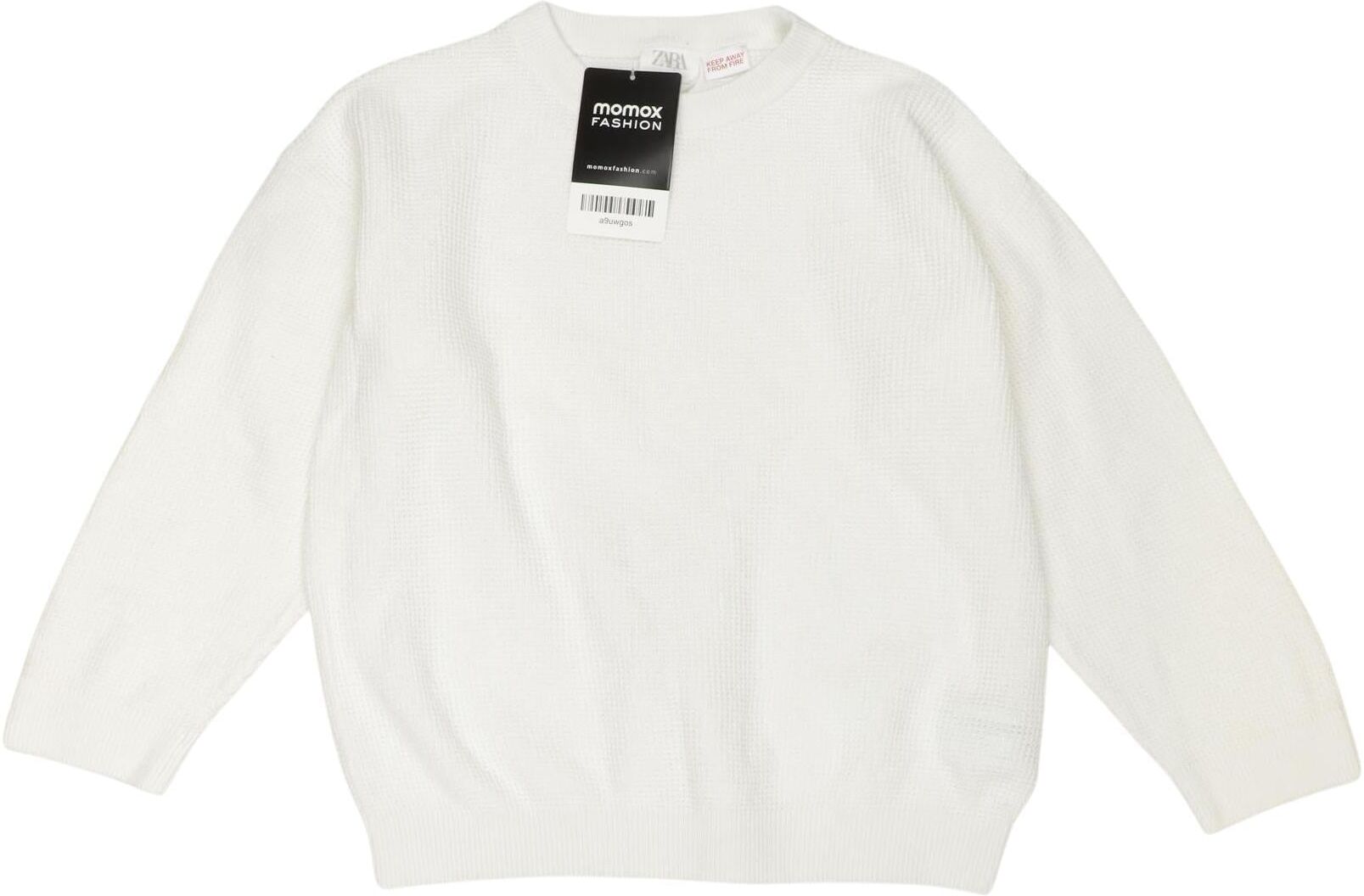 Zara Mädchen Pullover, Weiß, Gr. EU 116, Baumwolle / Synthetik - Second Hand
