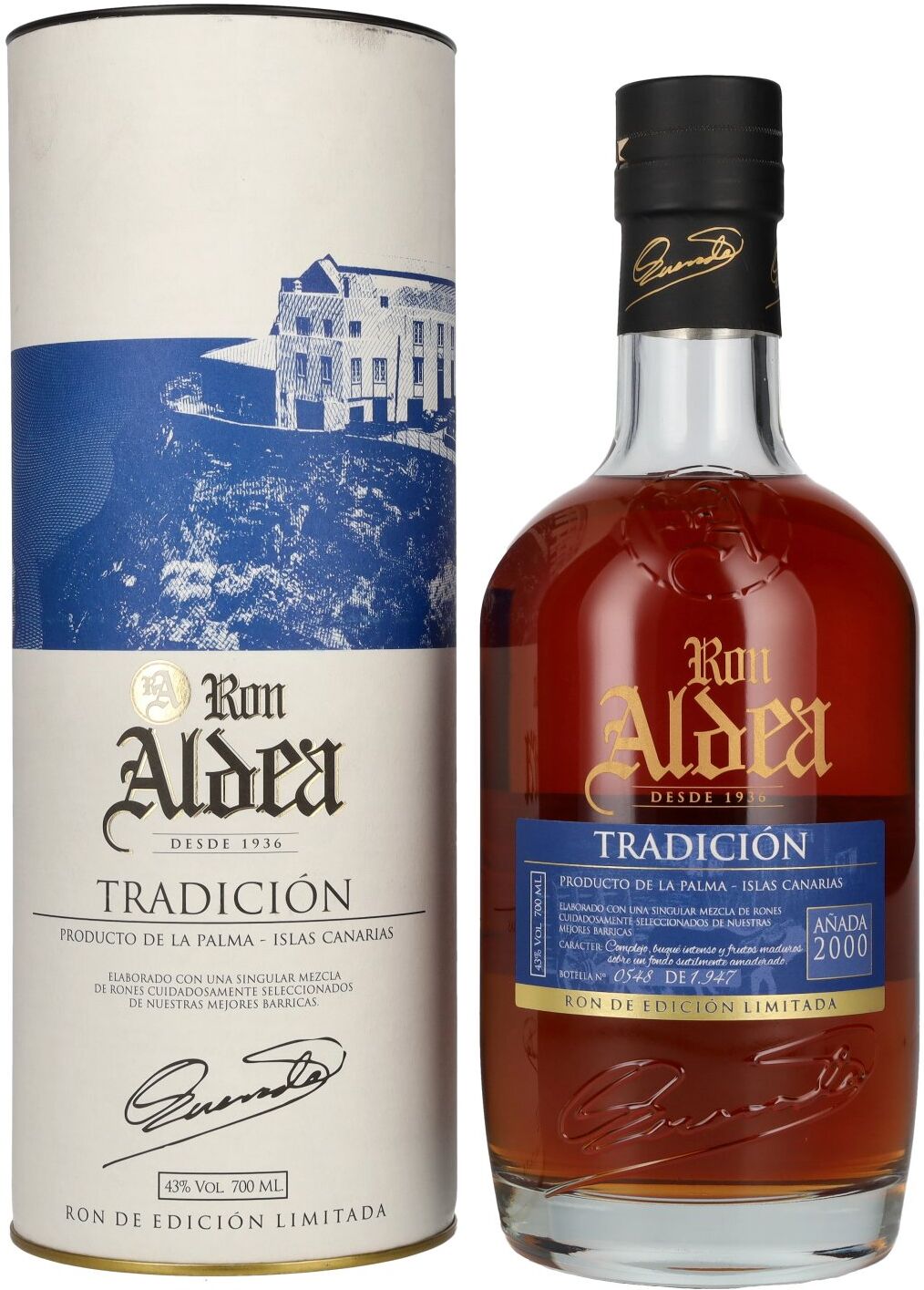 Ron Aldea TRADICIÓN Ron de Edición Limitada 43% Vol. 0,7l in Geschenkbox