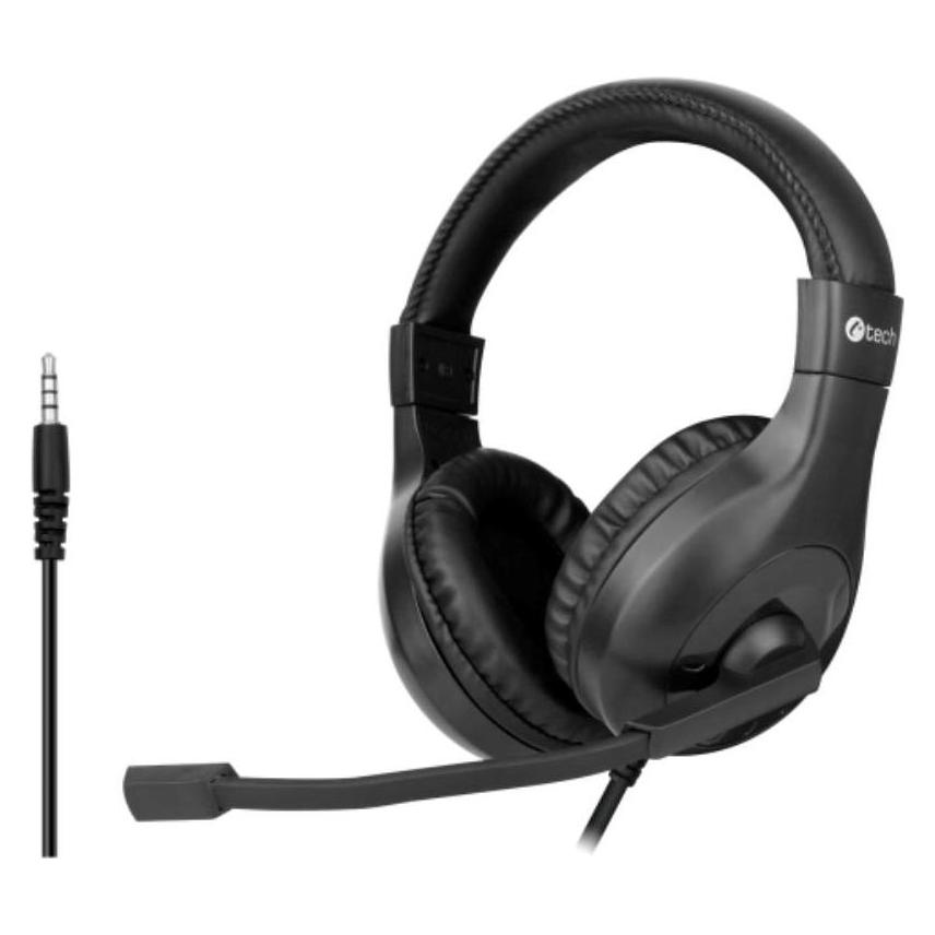 C-Tech PC headphones MHS-05, 3.5mm jack, black (Kabelgebunden) (MHS-05)