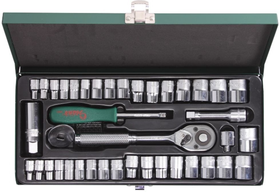 Steckschlüsselsatz HANS 1/4 und 3/8 40 Stück (4 mm - 19 mm und 3/16 - 3/4 )