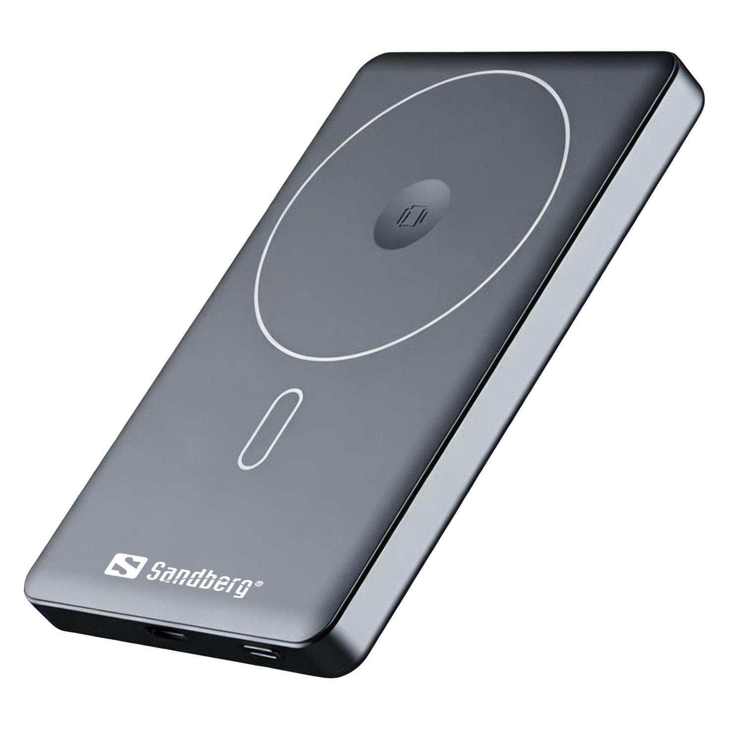 Sandberg 3in1, Magnet Powerbank, 5000, Pro (5000 mAh, 20 W, 18.50 Wh) (421-55)