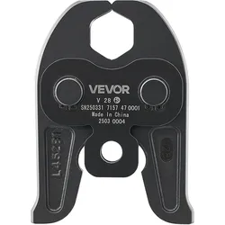 VEVOR V28 Pressbacke, 28 mm Pressbacke für V-förmige Edelstahlrohre, Crimpbacken aus Stahl, kompatibel mit 32NK Standard-Presswerkzeugen, Heizungs-, Lüftungs- und Klimasysteme, Gasleitungen