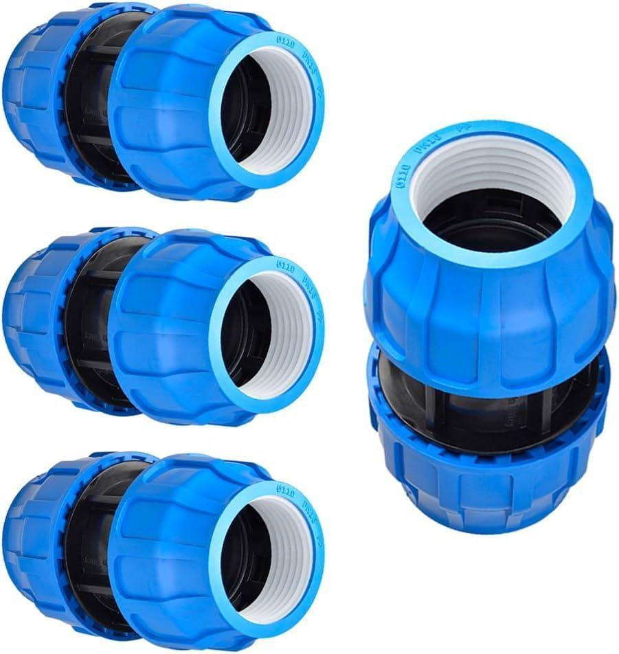 Set van 4 PE-aansluitstukken voor water- en irrigatiebuizen, 20 mm, geschikt voor tuinieren en landbouw