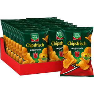 funny-frisch Chips Chipsfrisch ungarisch, Kartoffelchips, je 40 g, 12 Tüten
