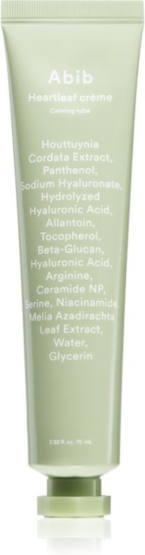 Abib Heartleaf Crème Calming Tube soothing face cream to strengthen the skin barrier 75 ml