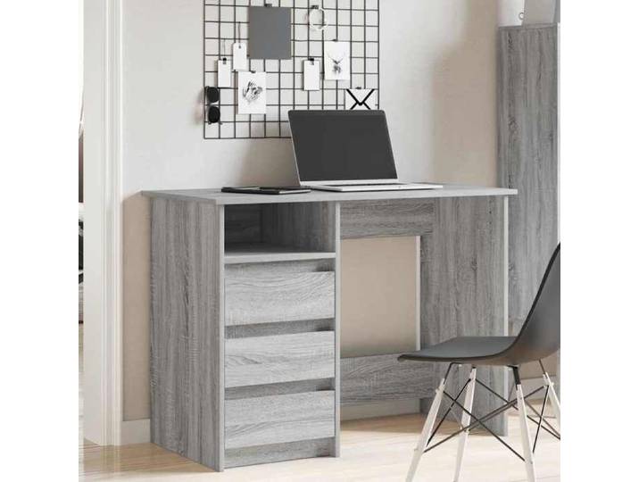 Bureau droit - GKK - Bureau informatique - sonoma gris 102x50x75 cm - bois d'ingénierie @843@
