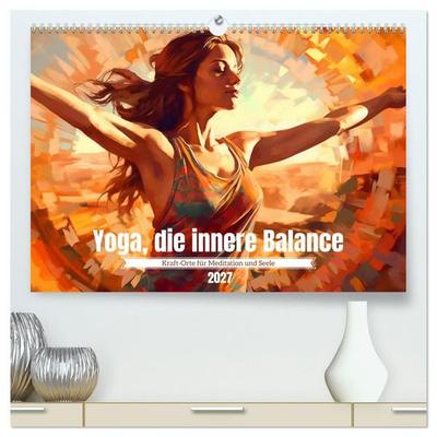 Yoga, die innere Balance (hochwertiger Premium Wandkalender 2027 DIN A2 quer), Kunstdruck in Hochglanz