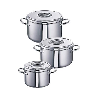 Topf-Set SCHULTE-UFER "Romana", silber (silberfarben), Töpfe, Induktion