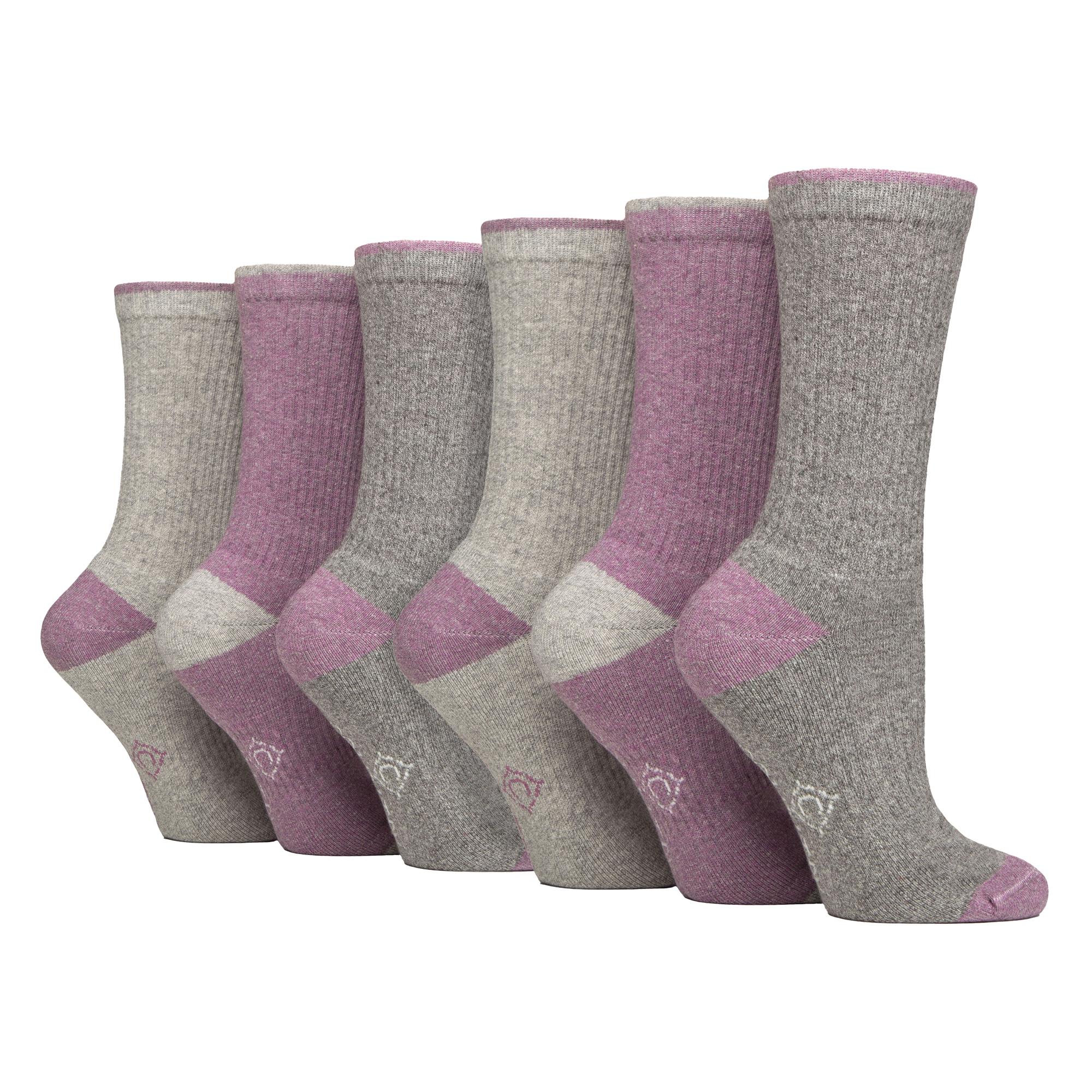 6 Paar Damen Wasserabweisende Mitteldicke Outdoor-Socken für Wandern & Spazierengehen
