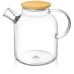 Wilmax England Wilmax Glasteekanne 1100 ml Edelstahlfilter Transparent, 1er Set
