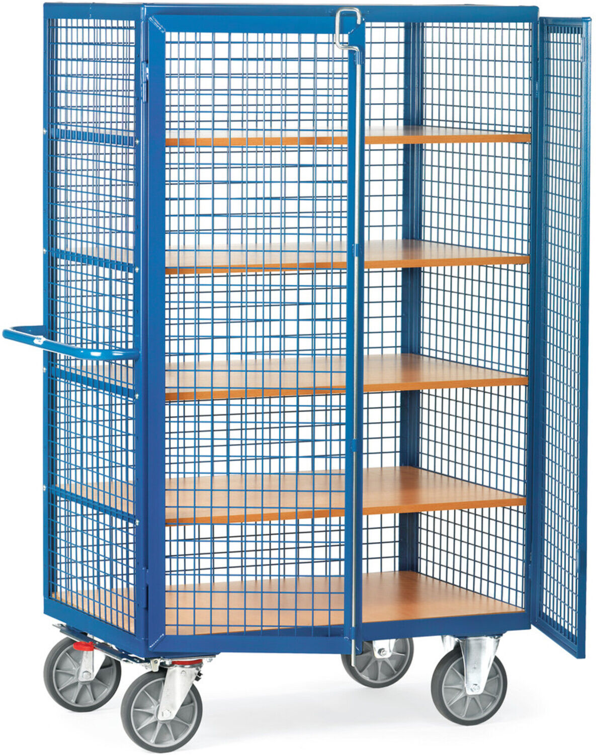 fetra Kastenwagen 4392 mit Gitterwänden - Tragkraft 750kg TPE-Reifen)