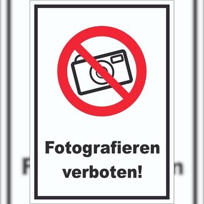 HB-Druck Fotografieren verboten Aufkleber Keine Photos A8 (52x74mm)