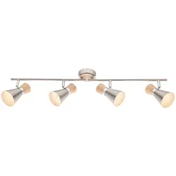 Decken Lampe Balken Strahler Wohn Zimmer Holz Spot Leuchte verstellbar im Set inkl. LED Leuchtmittel