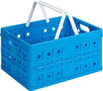 Sunware Square Klappbox, Inhalt 32 Liter, mit Tragegriff, blau/weiß