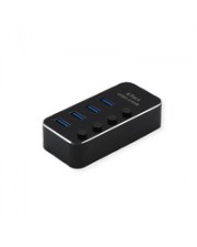 ROLINE USB3.2 Gen1 Hub 4x A Ports einzeln schaltbar Schwarz (14.02.5056)