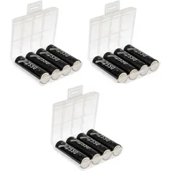 12x XCell Mignon Akku AA LSD Plus Ni-MH 1,2V 2550 mAh low self-discharge + 3x Akkubox